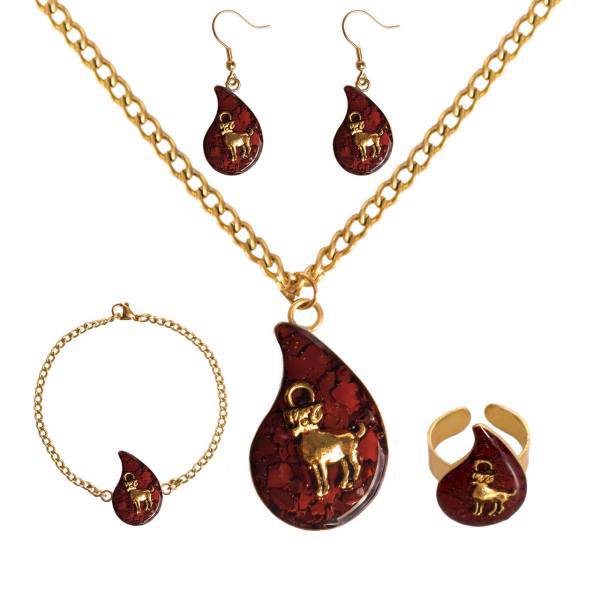 ست برنجی ماه تولد فروردین گالری هرمین کد HA01، Hermin Gallery HA01 Brass Half Set