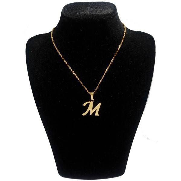 گردنبند آی جواهر طرح M کد 11108GH