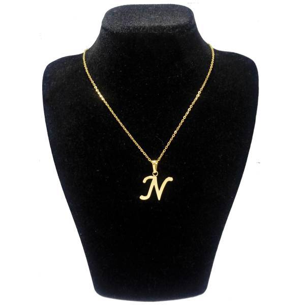 گردنبند آی جواهر طرح N کد 11108GH