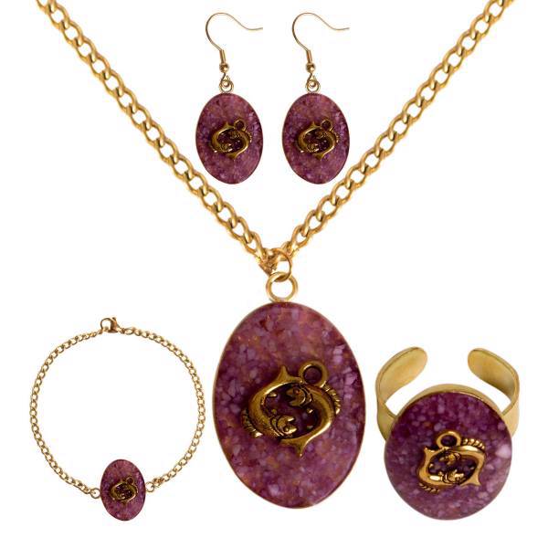 ست برنجی ماه تولد اسفند گالری هرمین کد HB11، Hermin Gallery HB11 Brass Half Set