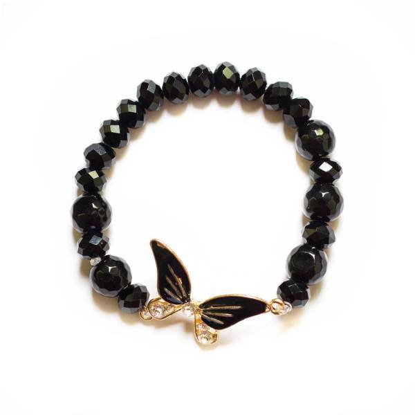 دستبند آوین مدل پروانه مشکی کد 1212، Bracelet Avin Black Butterfly Model Code 1212