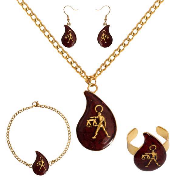 ست برنجی ماه تولد مهر گالری هرمین کد HA07، Hermin Gallery HA07 Brass Half Set
