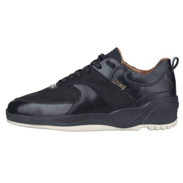 کفش مردانه چرم طبیعی استینگ مدل S4 مشکی، Sting S4 Leather For Men Shoes