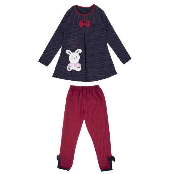 تی شرت و شلوار دخترانه شهر شیک مدل 135، Shahr E Shik 135 T-shirt And Pants For Girls