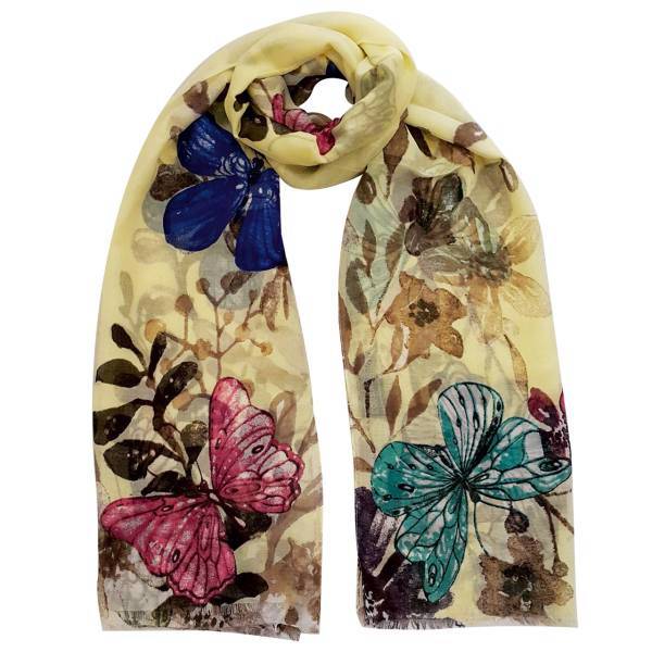 شال نخی روشا مدل Butterfly کد 04