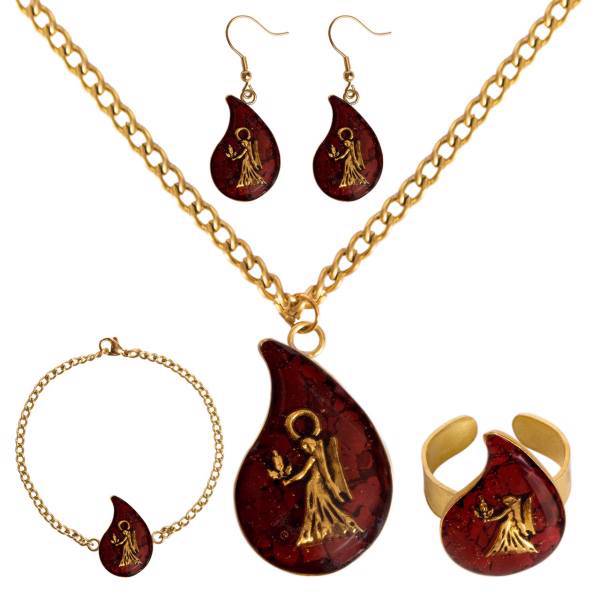ست برنجی ماه تولد شهریور گالری هرمین کد HA006، Hermin Gallery HA06 Brass Half Set
