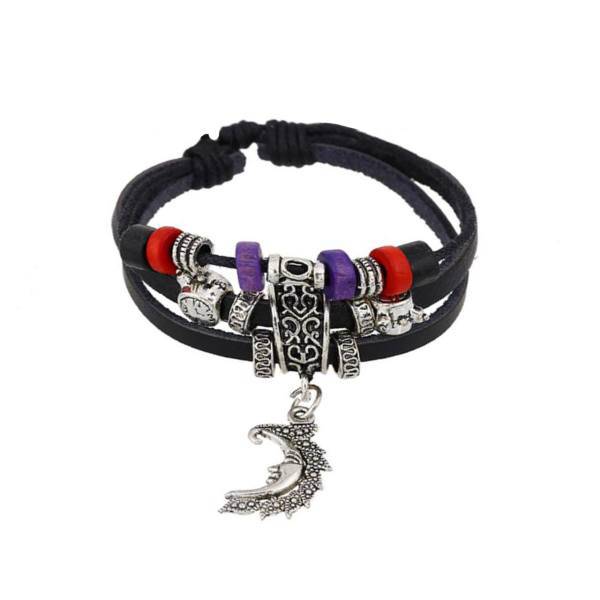 دستبند چرمی الفین مدل el02023، Elfin el02023 Leather Bracelet