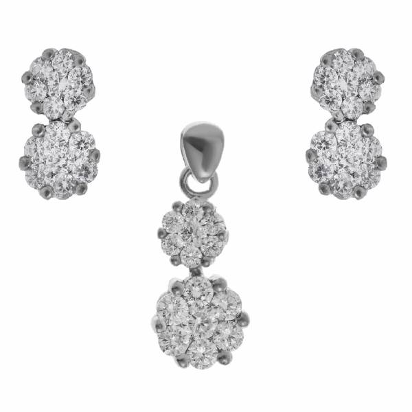 نیم ست نقره سیلور اسمیت مدل 02 Flower، Silversmith Flower 02 Silver Half Set