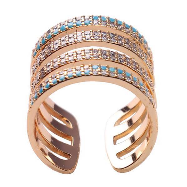 انگشتر شهر شیک چهار رج مدل A440، Shahr e Shik 4 Loop A440 Ring