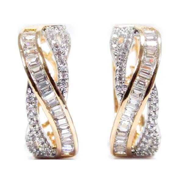 گوشواره آی جواهر طرح رولکس کد 1100258GU