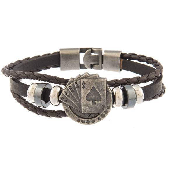 دستبند چرمی جی دبلیو ال مدل B115115، JWL B115115 Bracelets