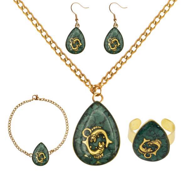 ست برنجی گالری هرمین ماه اسفند کد HK12، Hermin Gallery HK12 Brass Half Set