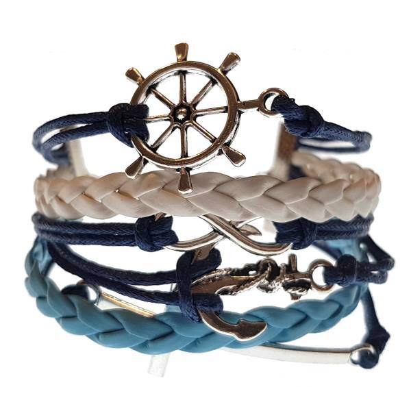 دستبند چرمی الفین مدل el02001، Elfin el02001 Leather Bracelet