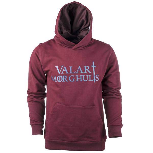 هودی زرشکی مردانه سون پی ام مدل VALAR MORGHULIS، Seven PM VALAR MORGHULIS Hoodie For Men