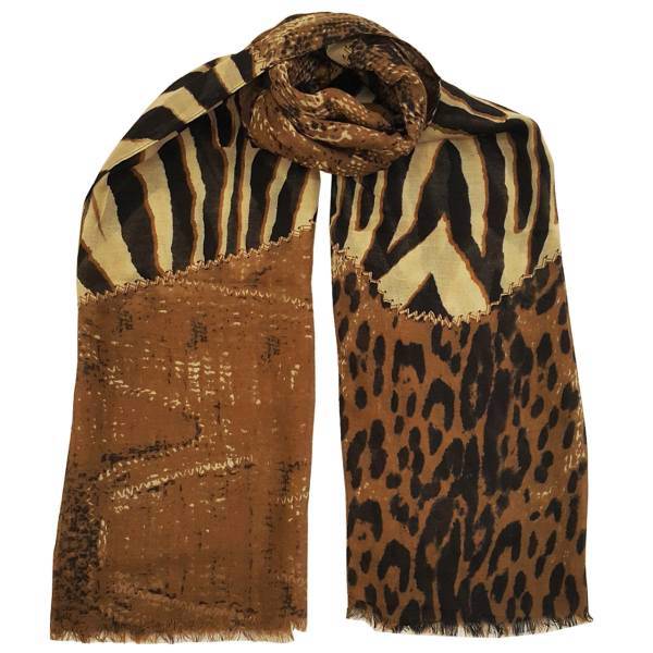 شال نخی روشا مدل Leopard کد 04