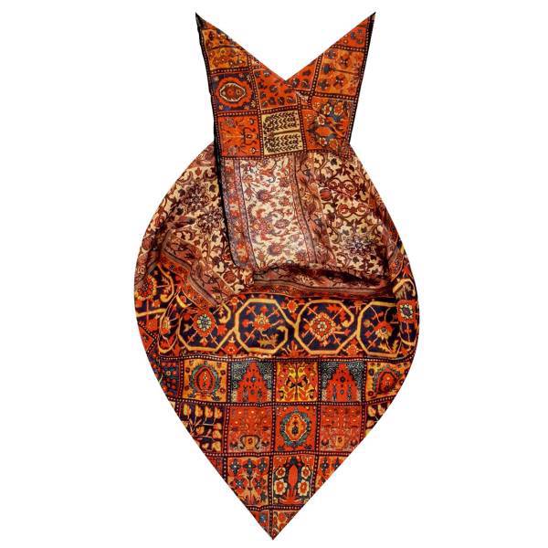 روسری حریر ابریشم روشا مدل نگارستان