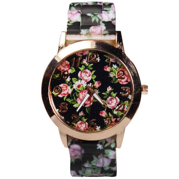 ساعت مچی عقربه ای زنانه مدل Flower-02