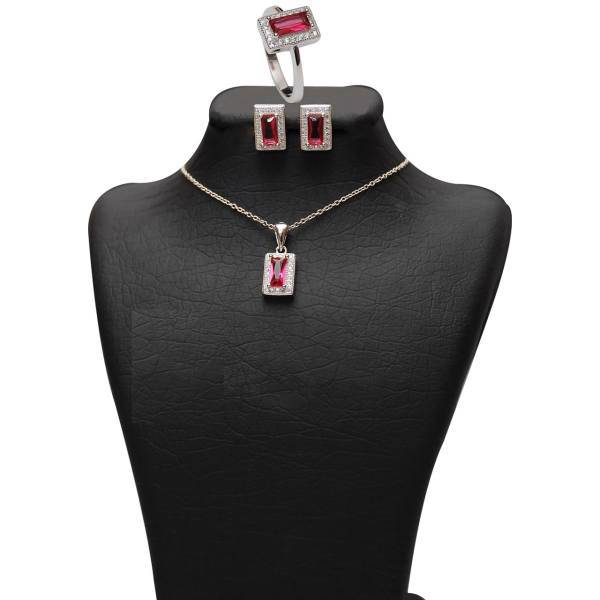 ست نقره شهر جواهر مدل SJS-RSER027، Shahrejavaher SJS-RSER027 Silver Set