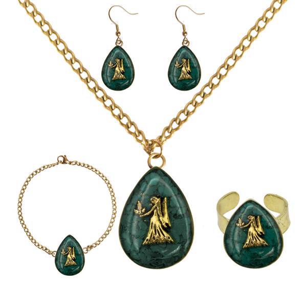 ست برنجی گالری هرمین ماه شهریور کد HK06، Hermin Gallery HK06 Brass Half Set