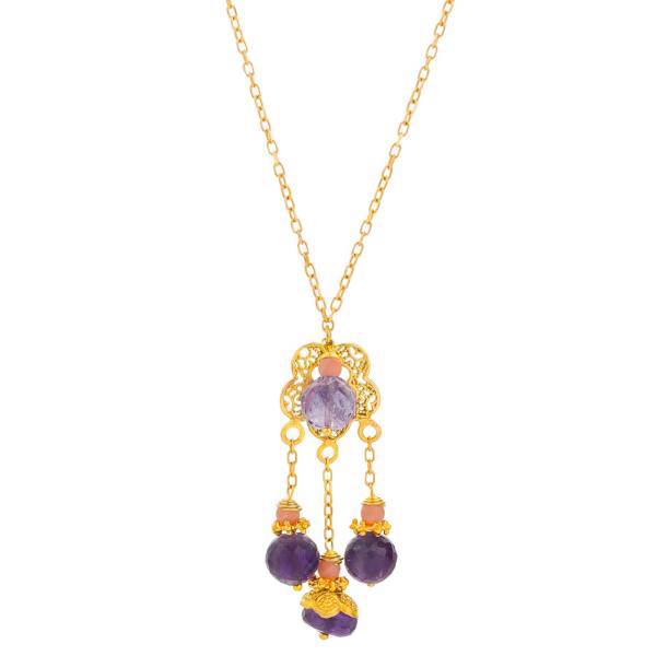 گردنبند طلا 18 عیار سیم و گوهر مدل GLN114، Simogohar GLN114 Gold Necklace