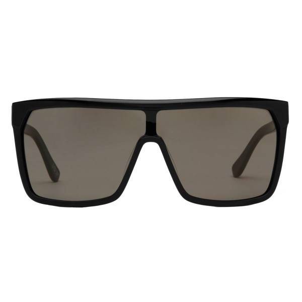 عینک آفتابی اسپای سری Flynn مدل Shiny Black Matte Black Gray، Spy Flynn Shiny Black Matte Black Gray Sunglasses