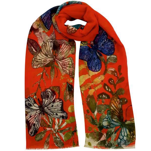 شال نخی روشا مدل Butterfly کد 03