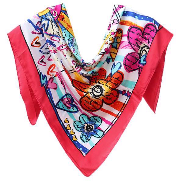 روسری ساتن مات کودک روژند کد tp-3195_75