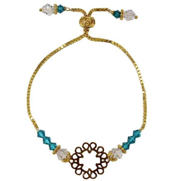 دستبند طلا 18 عیار سیم و گوهر مدل GLB106، Simogohar GLB106 Gold Bracelet