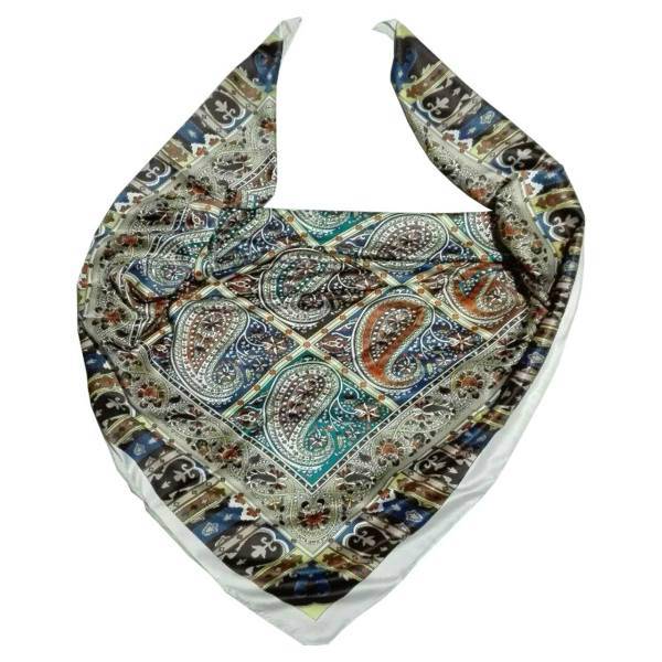 روسری ساتن ابریشم طرح ترمه کد 01