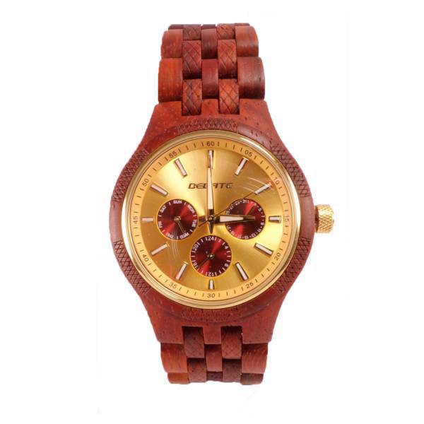 ساعت مچی عقربه ای چوبی مردانه بیدیت مدل RW76، Bedate RW76 Wooden Watch for Men
