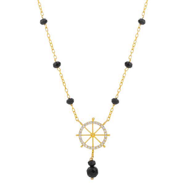 گردنبند طلا 18 عیار سیم و گوهر مدل GLN108، Simogohar GLN108 Gold Necklace