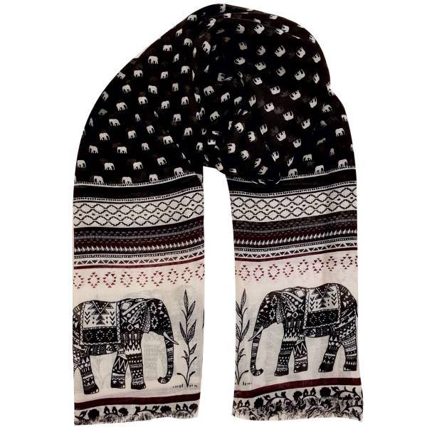 شال نخی روشا مدل Elephant