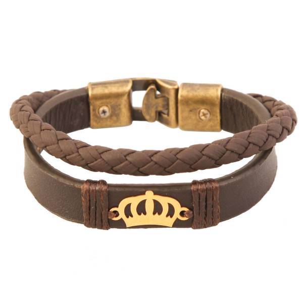 دستبند طلا 18 عیار کابوک مدل 175012 طرح تاج‌زنانه، Kabook 175012 Gold Bracelet