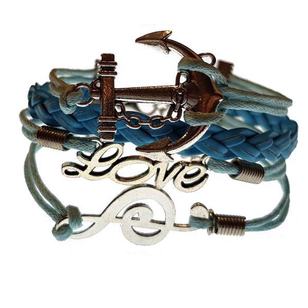 دستبند چرمی الفین مدل el02004، Elfin el02004 Leather Bracelet