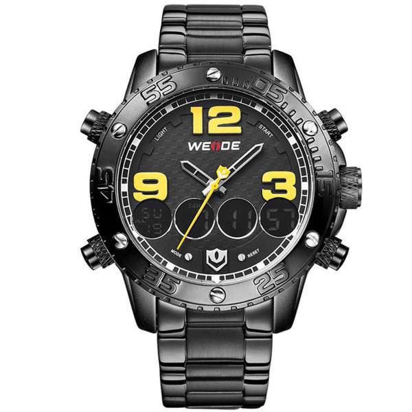 ساعت مچی عقربه ای مردانه وید مدل WH3405-SBB-YELLOW