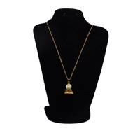 گردنبند لئو مدل پاین طلایی تراشدار نور سفید کد PGWT Leo Pine Gold White T
