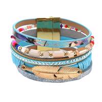دستبند چرمی الفین مدل el02073 Elfin el02073 Leather bracelet