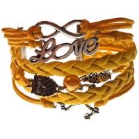دستبند چرمی الفین مدل el02010 Elfin el02010 Leather Bracelet