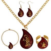 ست برنجی ماه تولد شهریور گالری هرمین کد HA006 Hermin Gallery HA06 Brass Half Set