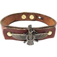 دستبند چرمی برندز مدل فروهر BK-114 Brands Farevahar BK-114 Leather Bracelet