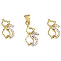 نیم ست طلا 18 عیار رزا مدل SG17 Rosa SG17 Gold Half Set