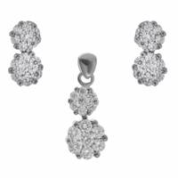 نیم ست نقره سیلور اسمیت مدل 02 Flower Silversmith Flower 02 Silver Half Set