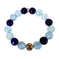 دستبند سنگ نیلوسرا طرح مهره میناکاری کد 9602 Stone Niloosara Bracelet Code 9602