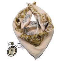 روسری ابریشم دور دست دوز قشنگه مدل GH-rs-005