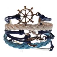 دستبند چرمی الفین مدل el02001 Elfin el02001 Leather Bracelet
