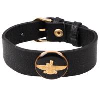 دستبند ورق طلا گالری الون طرح فروهر کد 198131 Alone 198131 Farvahar Gold Bracelet