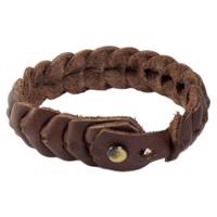 دستبند چرمی امیدا طرح بافت مدل OM02 Omida OM02 Leather Bracelets