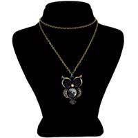 گردنبند بهارگالری مدل جغد نگین دار