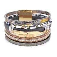 دستبند چرمی الفین مدل el02071 Elfin el02071 Leather bracelet