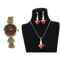 نیم ست جیسو مدل SW6 به همراه ساعت مچی Jesou SW6 Rhinestones And Watch